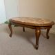 Louis XV style coffee table with marble and solid wood.
