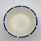 Two vintage cups in white earthenware, blue ledé 1950