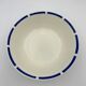 Two vintage cups in white earthenware, blue ledé 1950