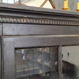 Showcase library patina black a door three drawers