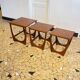 Teak trundle coffee table