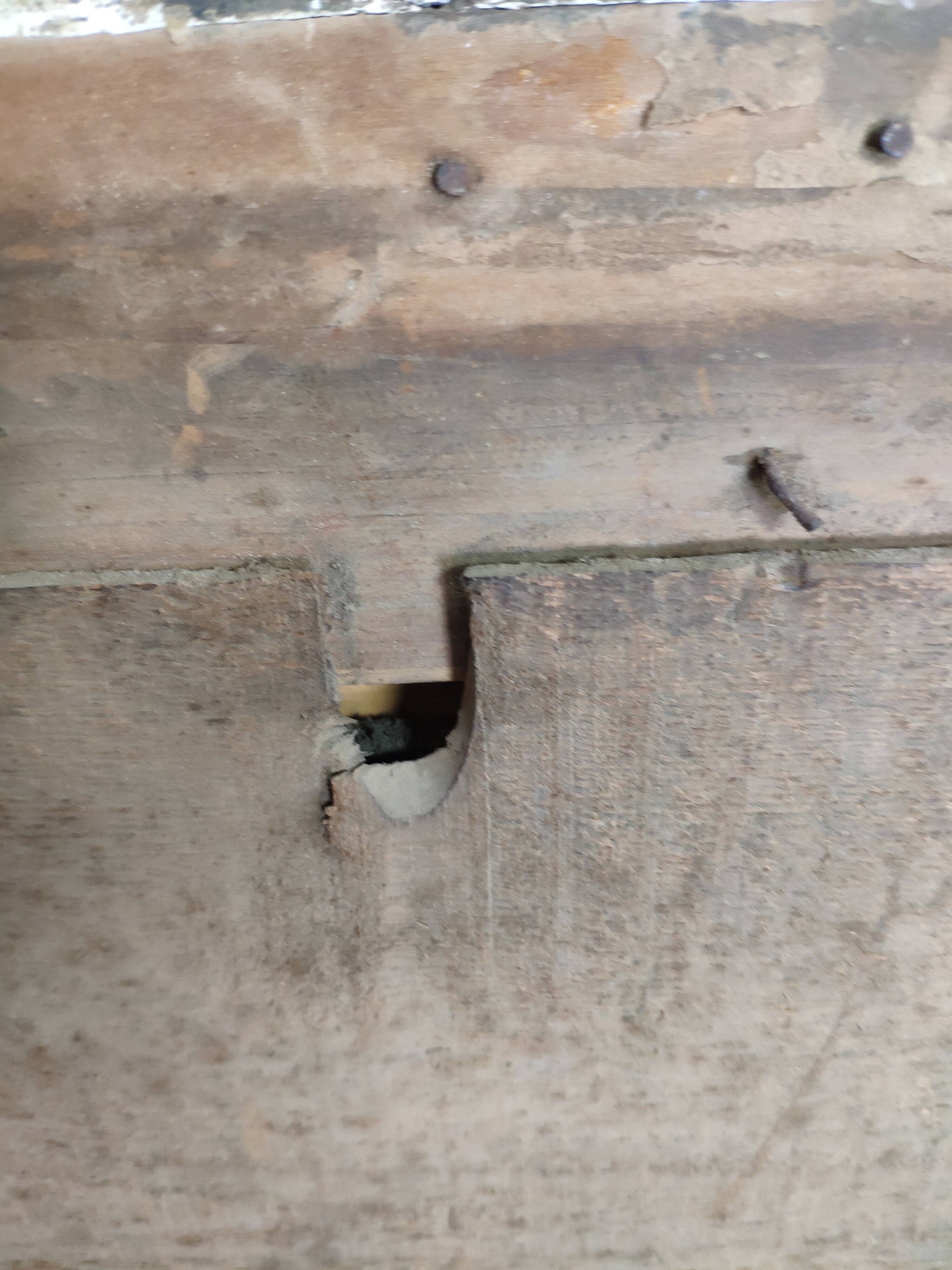 Mirror Louis-Philippe black wood and silver carved