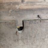 Mirror Louis-Philippe black wood and silver carved