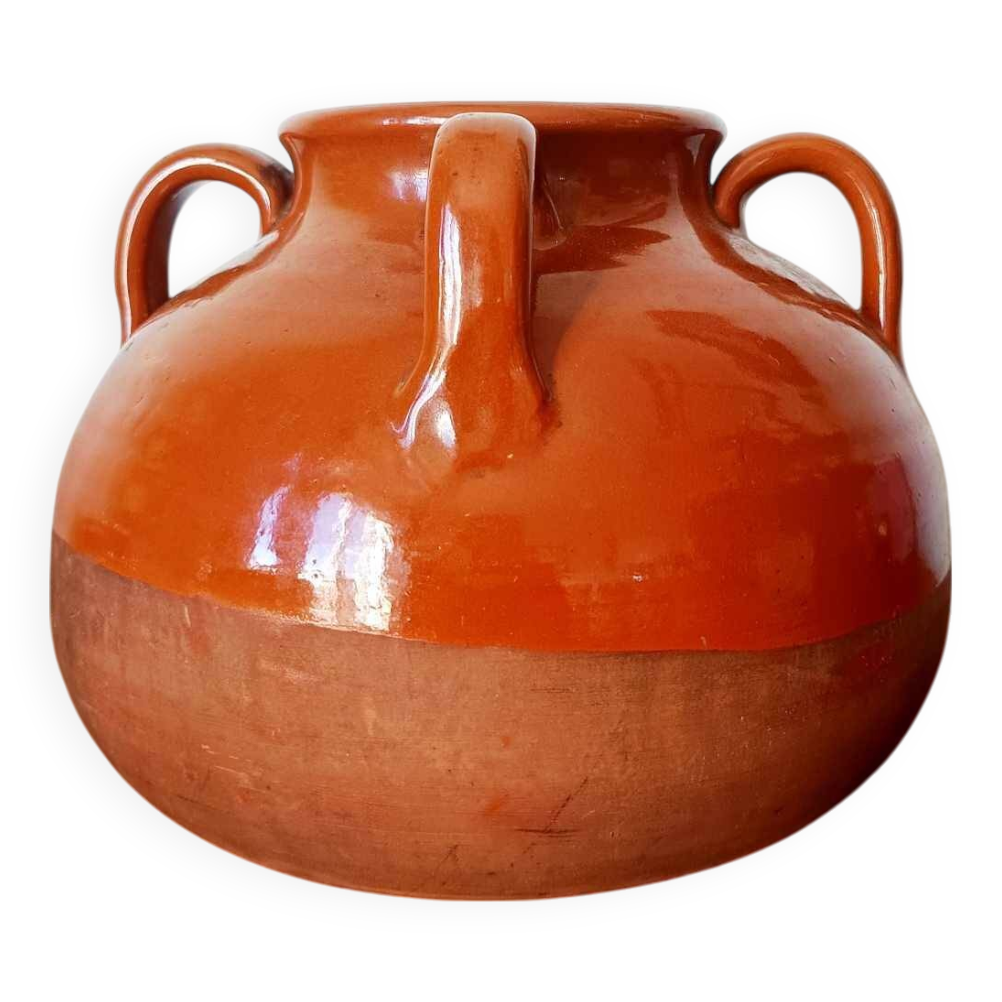 Vintage glazed pottery vase