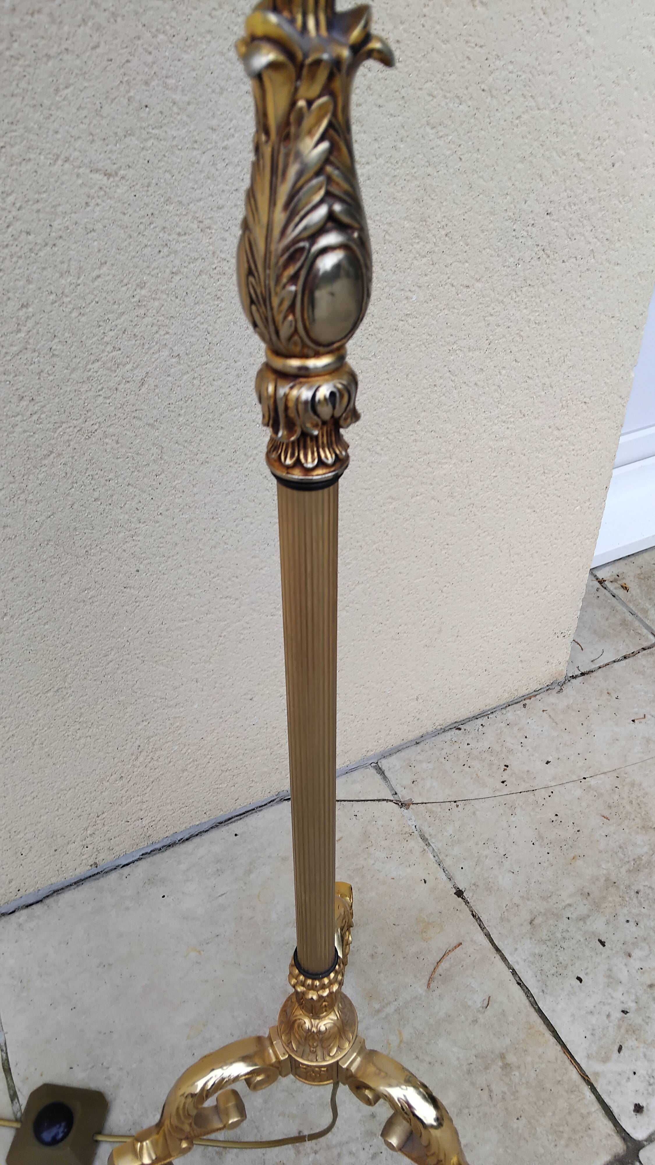 Vintage Louis XV style bronze floor lamp