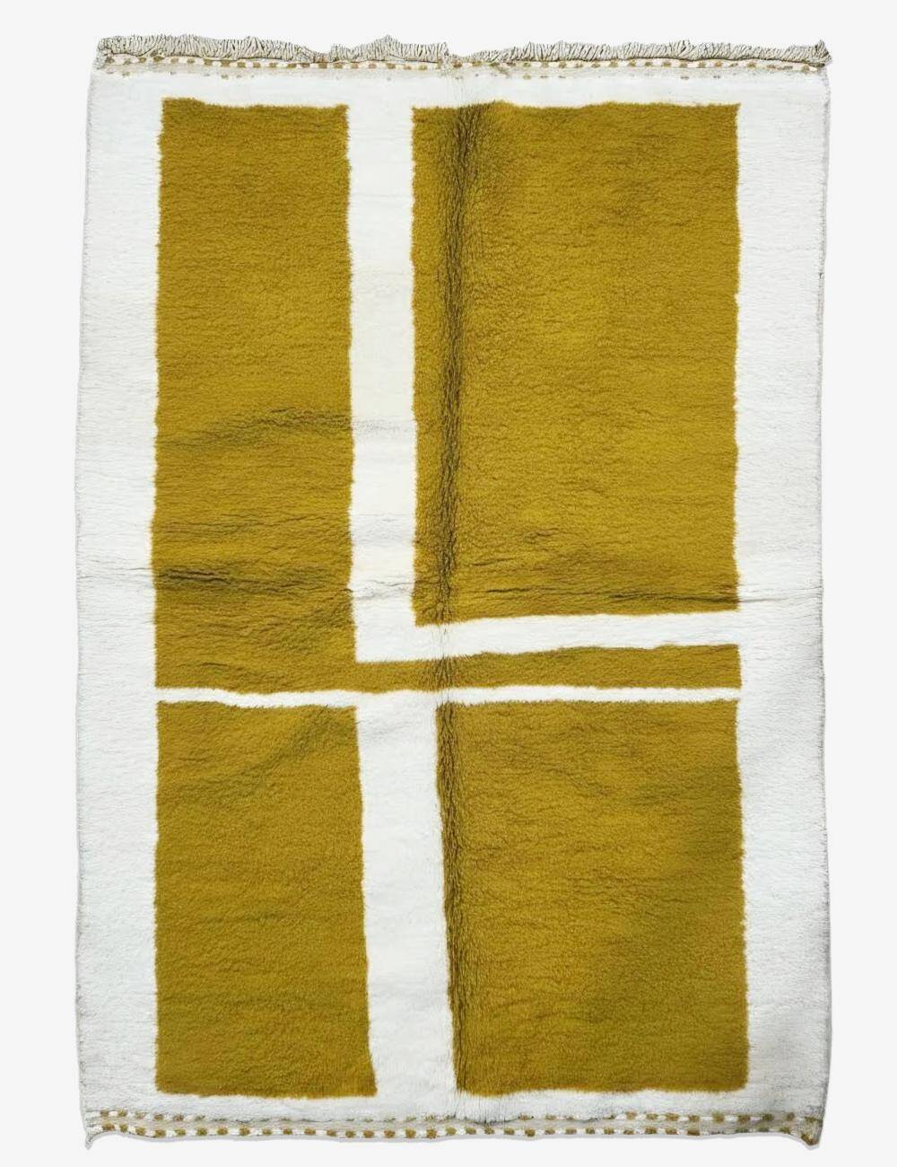Modern Berber Rug Mustard - 230 x 157 cm