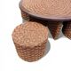 Coffee table and 4 stools in the style of Audoux & Minet.