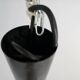 Large vintage hanging lamp veneer wood Hans Agne Jacobsson