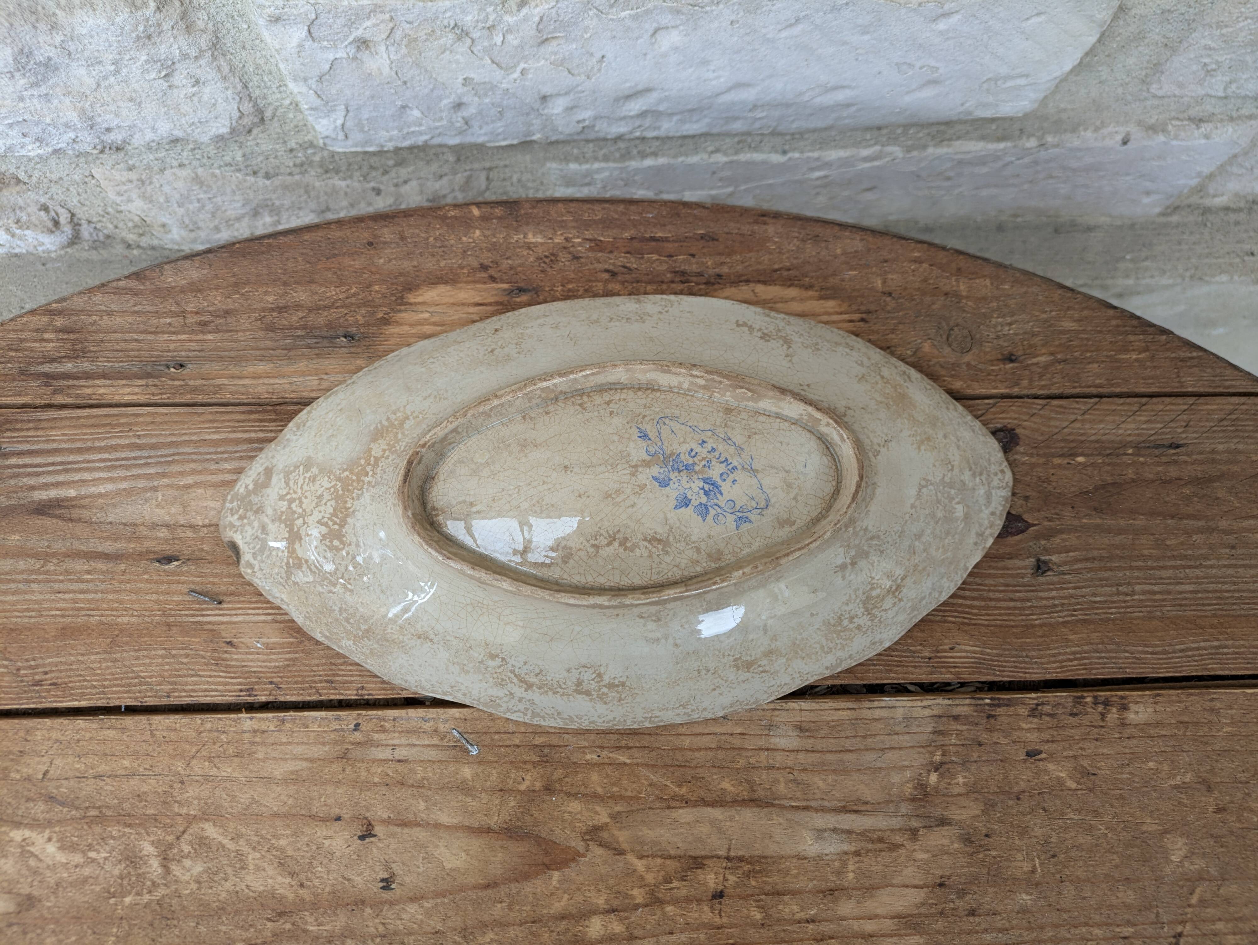 Antique U&C ceramic thorn bowl