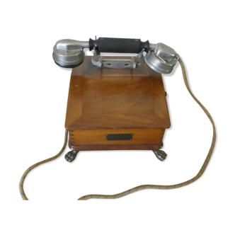 Téléphone modèle 1910 en bois et métal