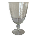 Crystal cup with grape decoration