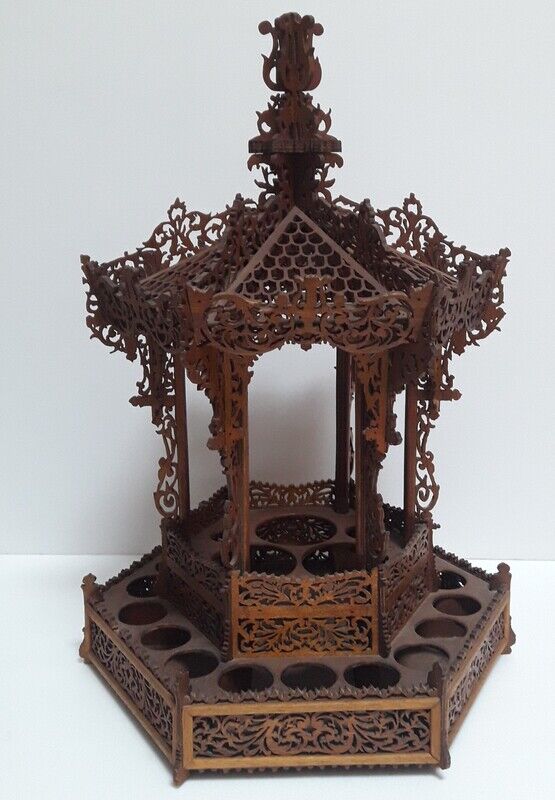 Liquor cellar bandstand wooden cut early XX °