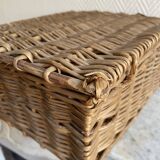 Old wicker suitcase