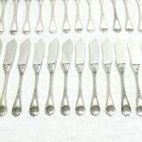 Christofle – 12-piece silver-plated fish cutlery set