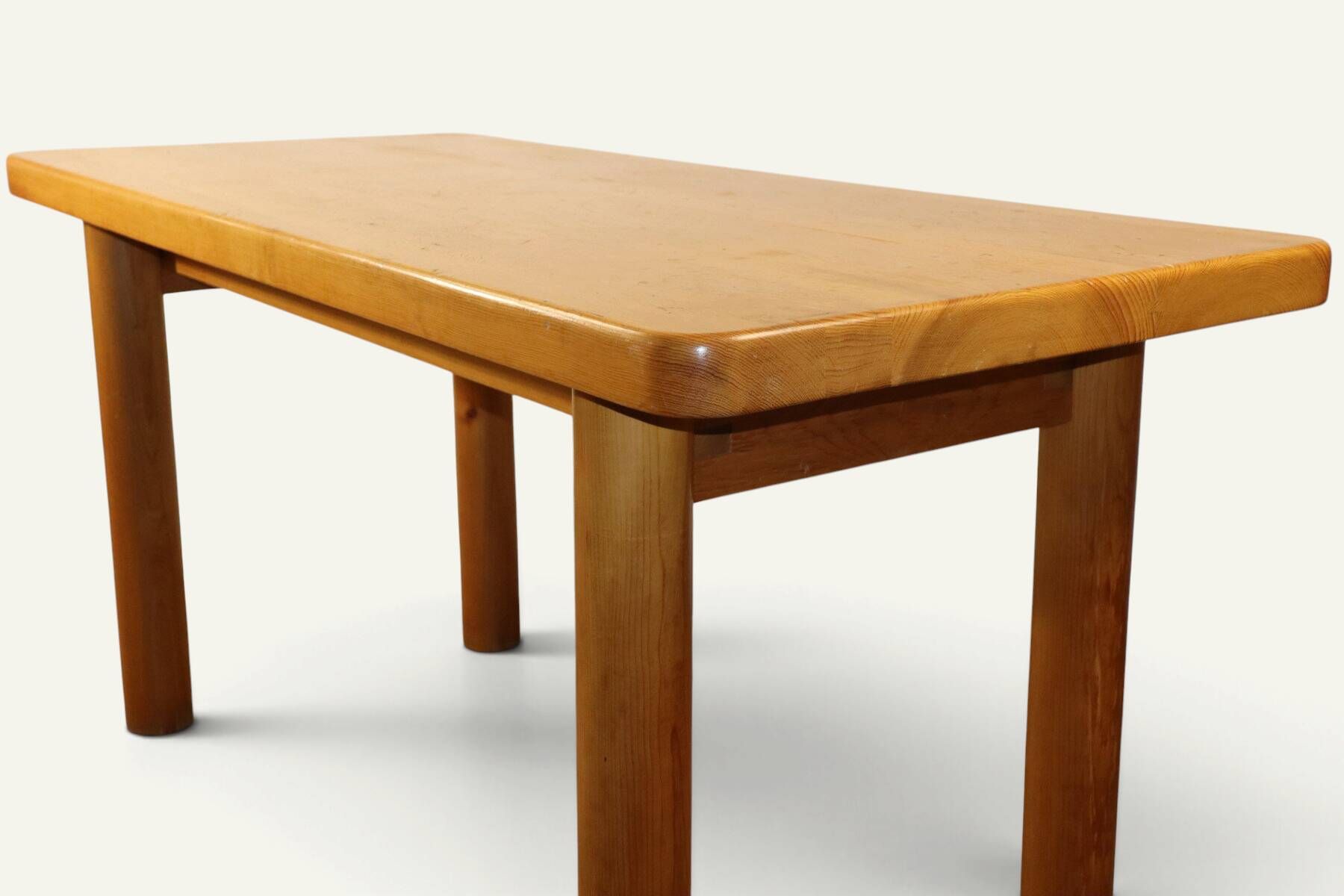Table René Martin en pin massif moderniste, 1960
