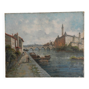 Tableau XIXème peinture - toile