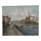 Tableau 19th century oil painting on canvas