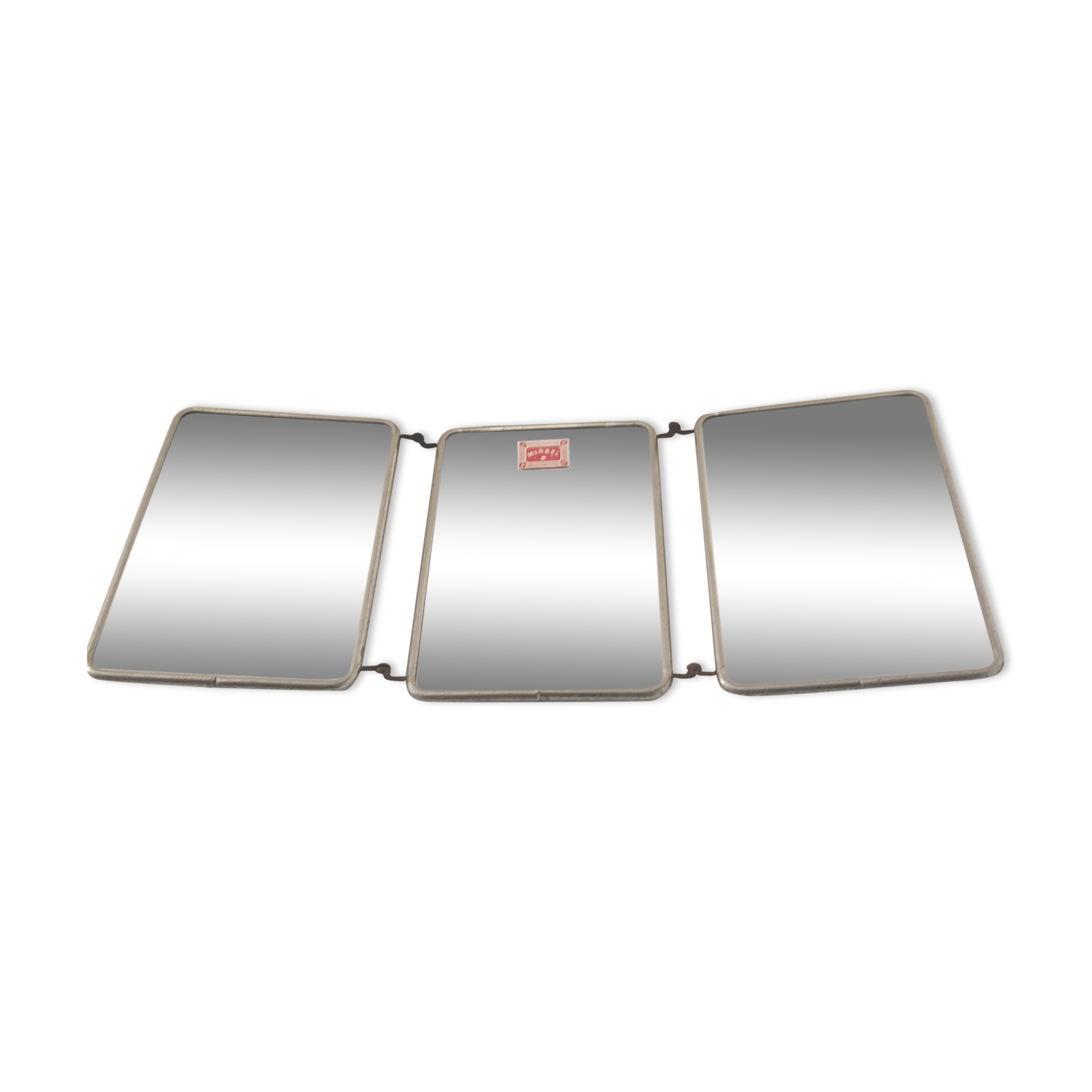 Mirror barber triptych patterns flowers 51x21cm