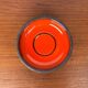Bol trépied orange en céramique danoise vintage du milieu du siècle du studio Frank Keramik, années 1960