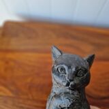 Carved cat statue