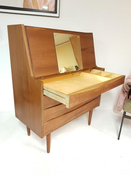 Commode secrétaire danoise en teck Chatol