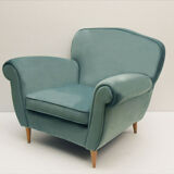 Armchair in velvet 1950s