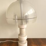 Vintage 70s marble and plexiglass lamp