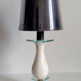 Vintage alabaster and brass lamp