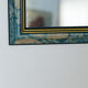 Miroir en bois avec motifs de fleur 31x36cm
