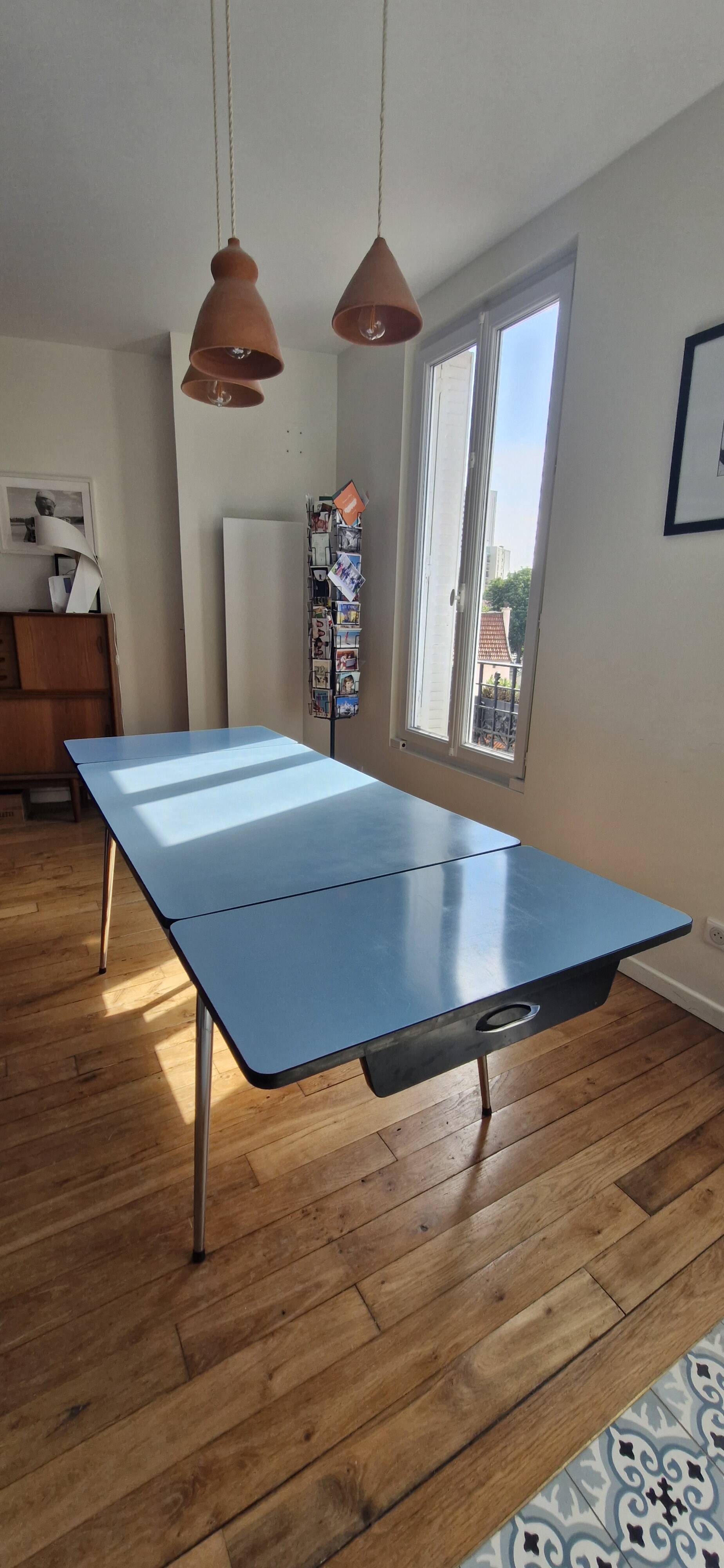 Extensible dining table, formica, 1970s