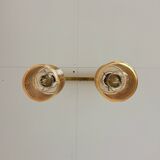 Vintage ceiling lamp with two amber shades