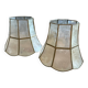 Set of 2 clamp lampshades in mother-of-pearl and brass