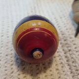 Duo of old spinning tops