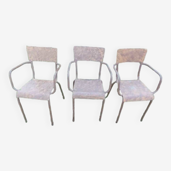 Metal bistro chairs. vintages