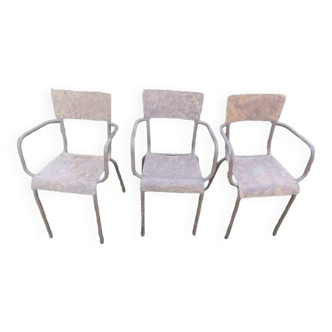 Metal bistro chairs. vintages