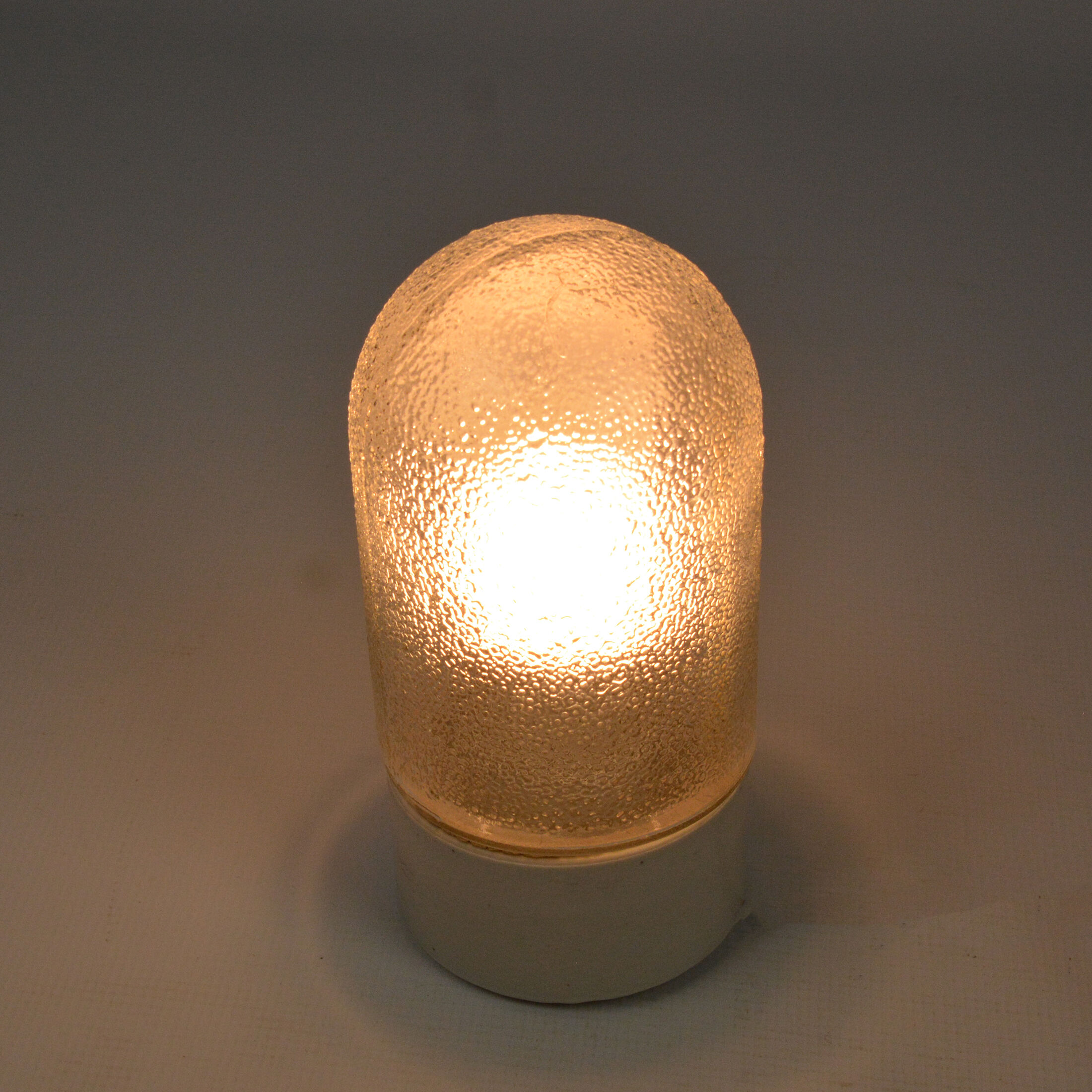 Spherical industrial wall lamp, DZPE, Poland, 1960s