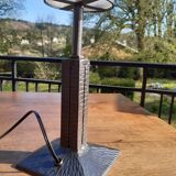 Art deco office lamp wrought iron 1930 glass frosted skyscraper