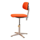 Chaise de bureau industrielle Ahrend De Cirkel avec revêtement en tissu orange, années 1950