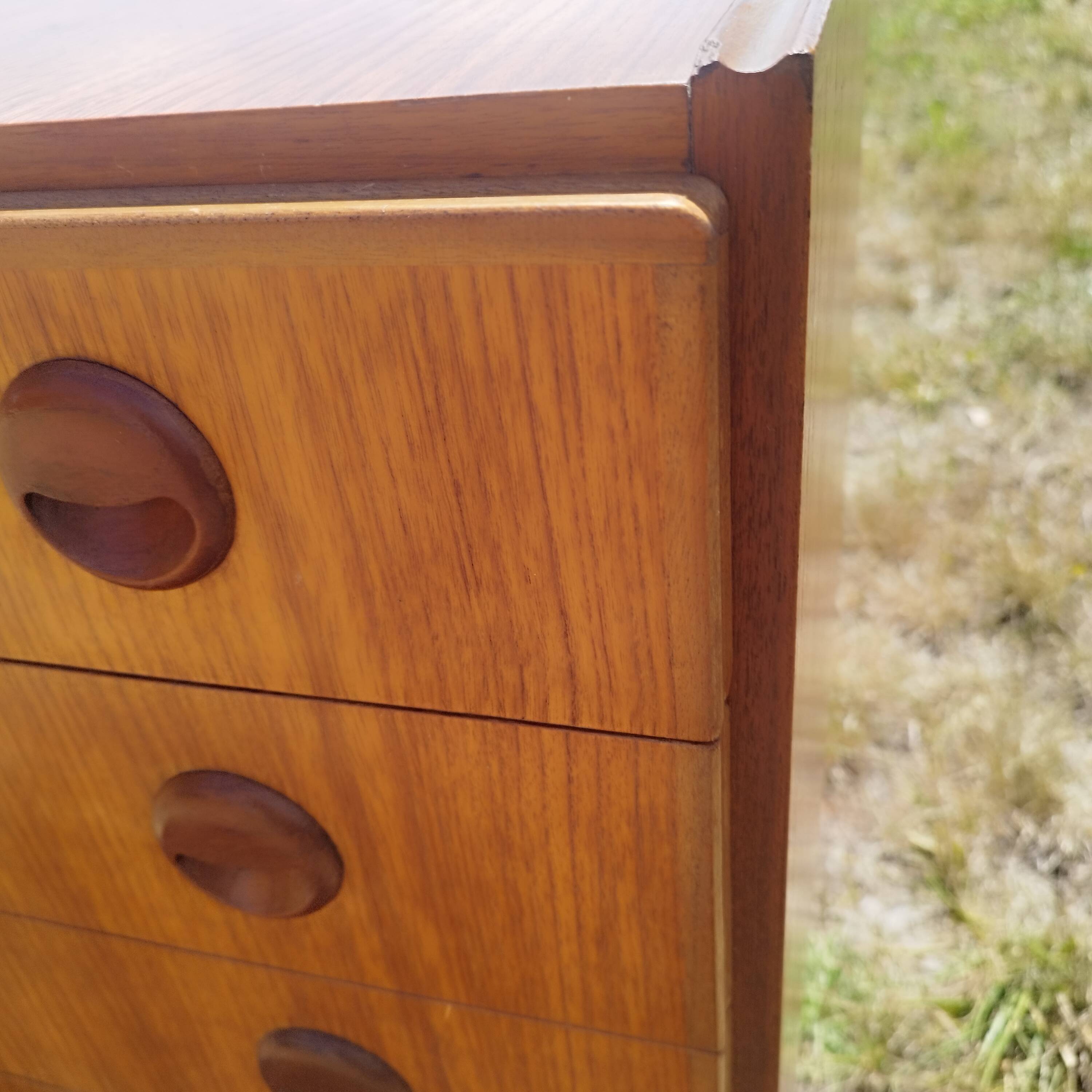 Vintage teak chest of drawers