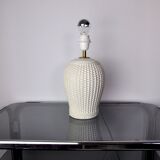 White ceramic "bamboo" lamp, Hollywood Regency, Italy, 1970