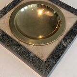 Neoclassical style pocket empty in faux-marble and brass. french work. around 1970