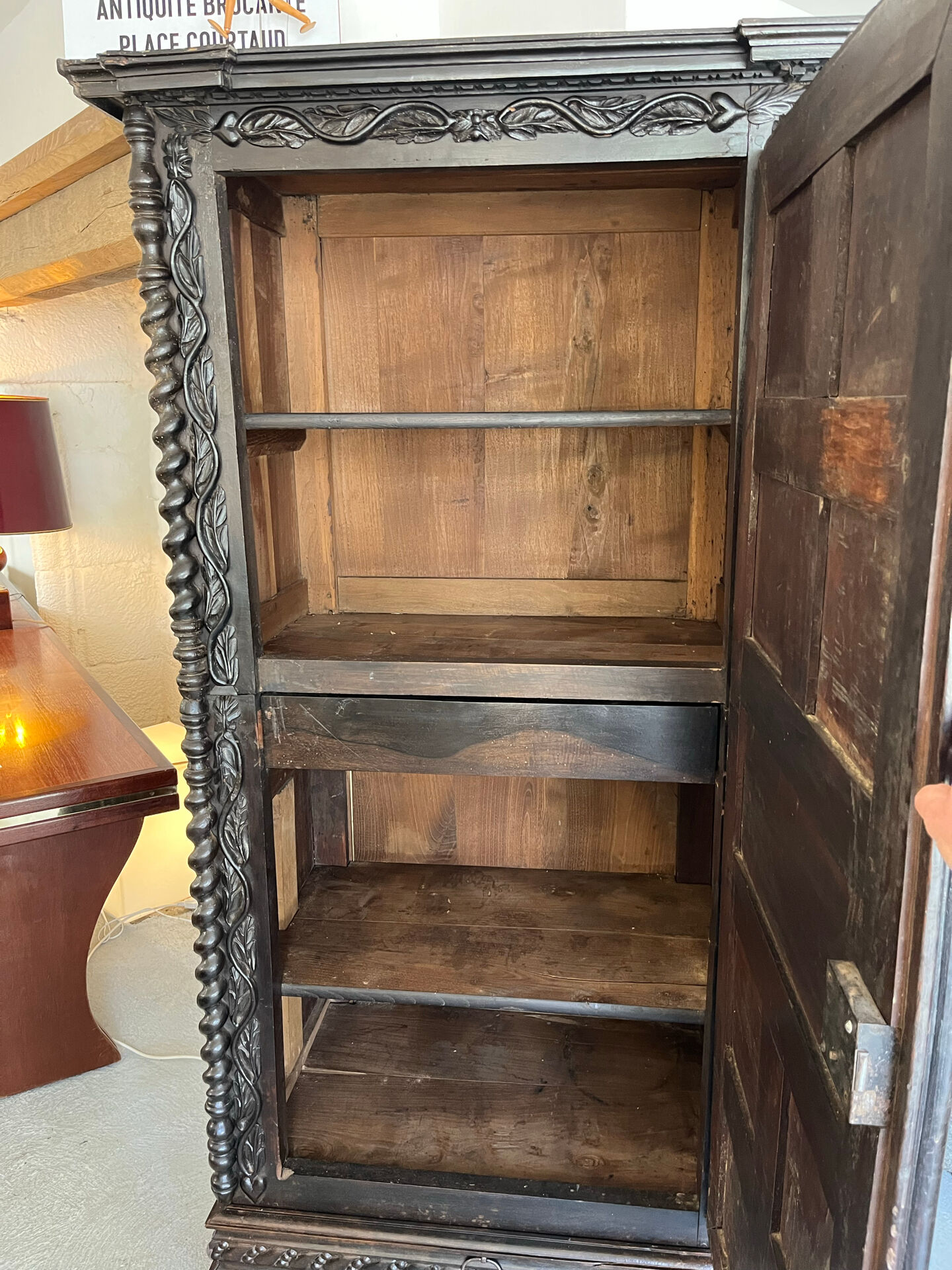 Wedding Bonnetière in Walnut in the Louis XIII style