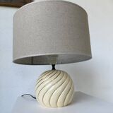 Barbi Ivory and Gold Ceramic Spherical Table Lamp