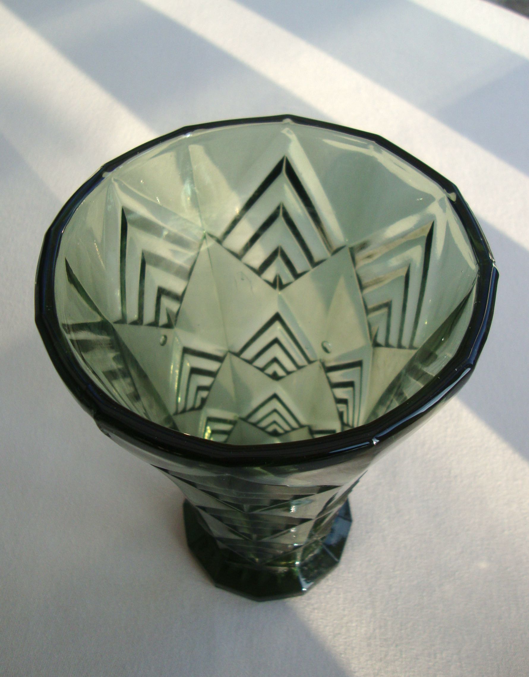 1950s glass vase