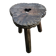 Brutalist wooden tripod stool