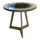 Treviso table in brass and red edition lacquer top