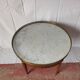 Table bouillote style louis XVI cherry top marble 2 drawers