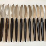 Set de 12 couteaux modernistes en palissandre 1960