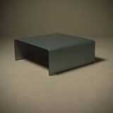 Italian modern etched glass coffee table 1980s