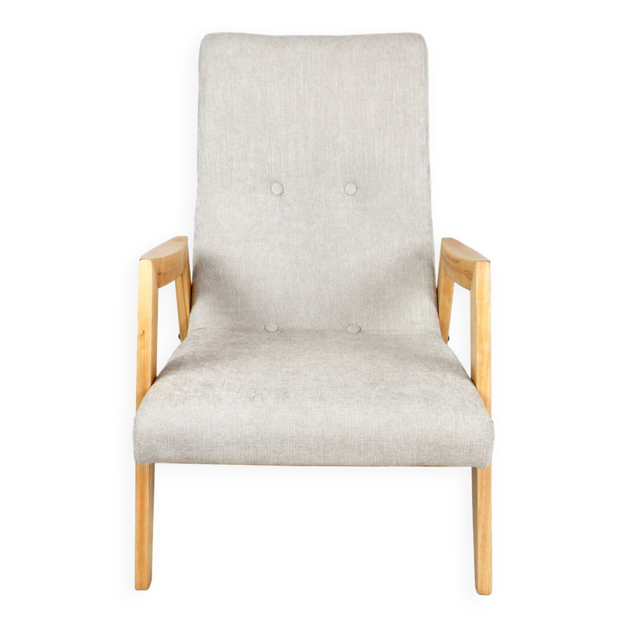Beige danubio vintage design chair, 1970s